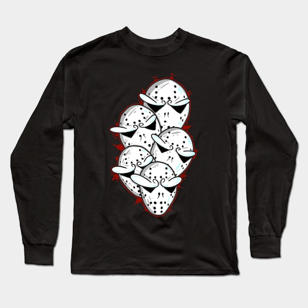 Jason Voorhees doodle Long Sleeve T-Shirt by Kakescribble